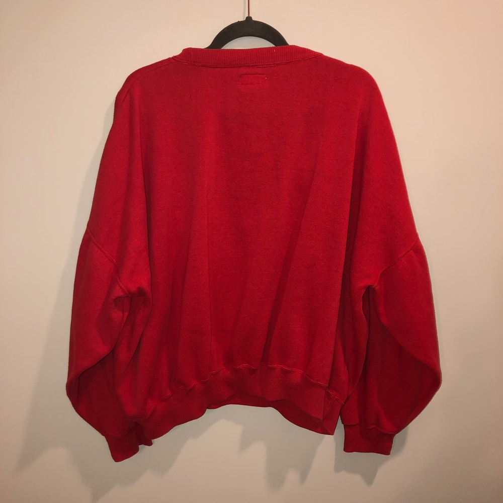 Reebok Vintage Red Large Logo Crewneck Sweatshirt - Picture 6 of 6